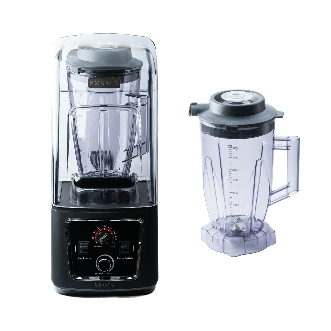 Pack Licuadora Silenciosa Industrial LS 2200 3.5L Jarro Extra Kokken